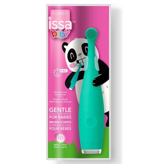Elektrische Zahnbürste FOREO ISSA baby Sonic Grün Silikon Kind Modus Massage