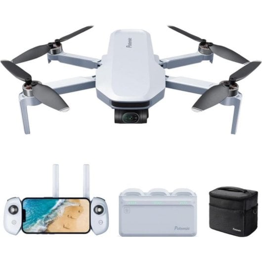Dron Potensic Atom Fly More Combo 12 MP 4K Gimbal 3 ejes GPS Blanco