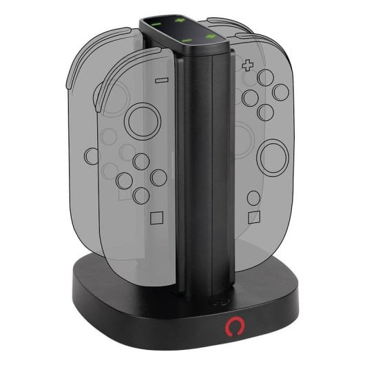 Station de charge Konix 3328170304764 pour 4 Joy-Con Switch 2 LED Statut Noir