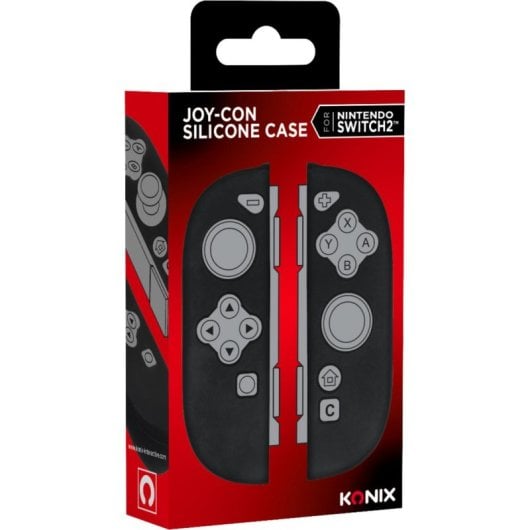 Funda protectora Konix 61889000078 silicona gris para Joy-Con Switch 2