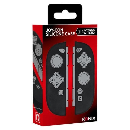 Funda protectora Konix 61889000078 silicona gris para Joy-Con Switch 2