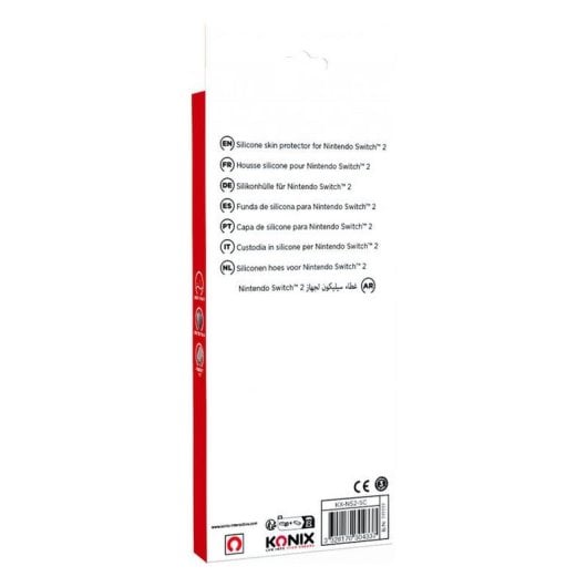 Funda Konix 61889000082 para Nintendo Switch 2 de silicona negra resistente