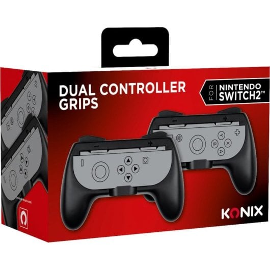 Grip para Comando Konix 61889000081 Preto Cinzento Compatível Switch 2 Pack 2