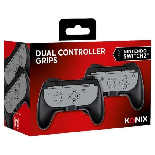 Grip para Comando Konix 61889000081 Preto Cinzento Compatível Switch 2 Pack 2