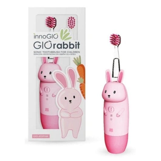 Elektrische Zahnbürste INNOGIO GIOrabbit Sonic Kinder 4 Modi Rosa Soft Timer IPX7