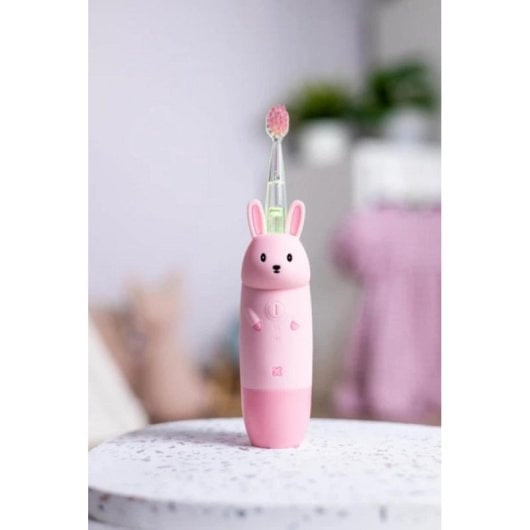 Elektrische Zahnbürste INNOGIO GIOrabbit Sonic Kinder 4 Modi Rosa Soft Timer IPX7
