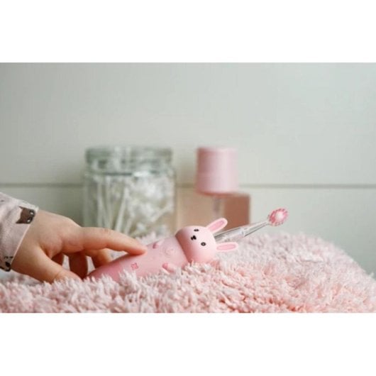 Elektrische Zahnbürste INNOGIO GIOrabbit Sonic Kinder 4 Modi Rosa Soft Timer IPX7