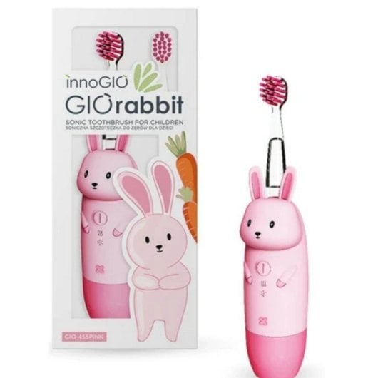Elektrische Zahnbürste INNOGIO GIOrabbit Sonic Kinder 4 Modi Rosa Soft Timer IPX7