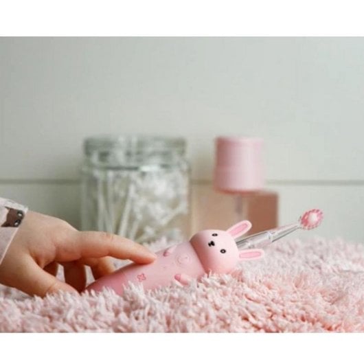 Elektrische Zahnbürste INNOGIO GIOrabbit Sonic Kinder 4 Modi Rosa Soft Timer IPX7