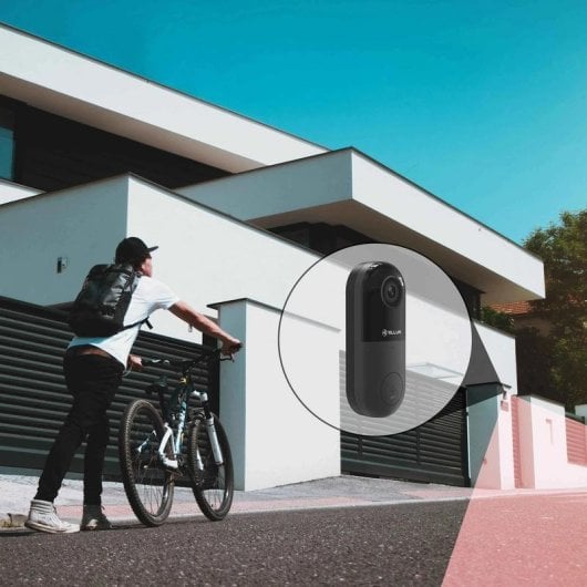 Timbre TELLUR TLL331251 Wi-Fi Inalámbrico Sensor Movimiento Exterior Visión Nocturna