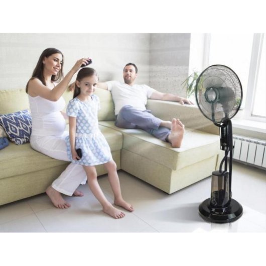 Ventilador de agua PURLINE MISTY1 negro 75W oscilante 3,2L deposito