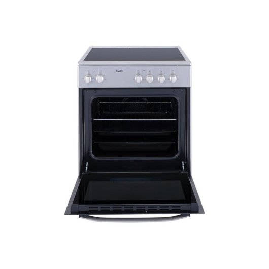Cocina eléctrica SVAN SKV4600X vitrocerámica inox 4 zonas horno 56 L A