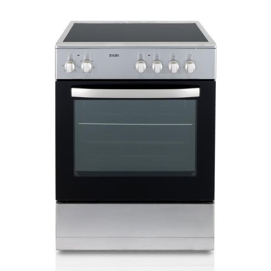Cocina eléctrica SVAN SKV4600X vitrocerámica inox 4 zonas horno 56 L A
