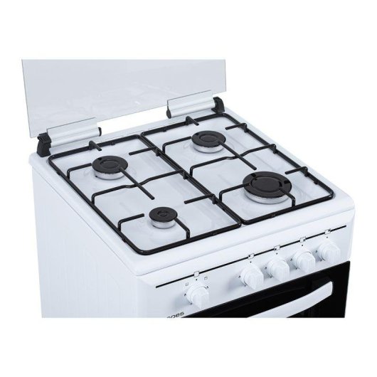 Cocina de gas Aspes AKG4501 blanca 4 fuegos horno 55L seguridad FFD