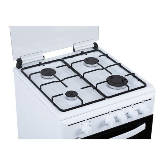 Cocina de gas Aspes AKG4501 blanca 4 fuegos horno 55L seguridad FFD