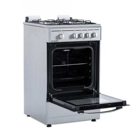 Cocina de gas Aspes AKG4501X Inox 4 quemadores horno 43L seguridad FFD