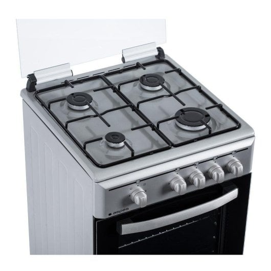 Cocina de gas Aspes AKG4501X Inox 4 quemadores horno 43L seguridad FFD