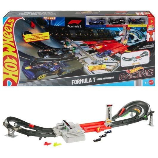 Conjunto Pista de Corrida Hot Wheels JDY16 Fórmula 1 Multicolor 3 Carros