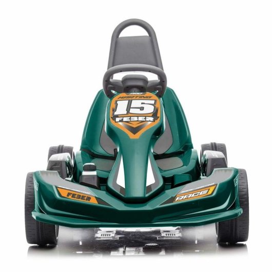 Go-Kart FEBER Go Kart 12V Batterie 30 kg Schwarz Grün Grau