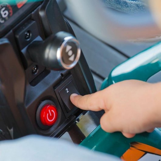 Go-Kart FEBER Go Kart 12V Batterie 30 kg Schwarz Grün Grau