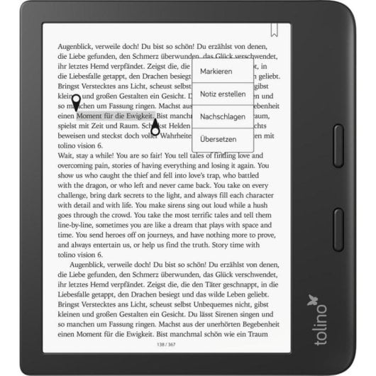 Libro Elettronico Tolino Vision 6 7" Wifi Bluetooth Water Resistant 16GB