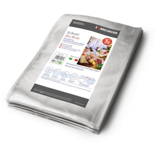 Vakuumbeutel Rommelsbacher VBS 203 200 x 300 mm 50 Stück wiederverwendbar