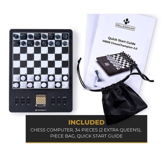 Schachcomputer Millennium M808 ChessChampion 2.0 Kompakt LCD Töne KI-Training