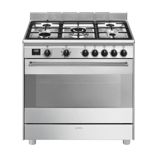 Cocina SMEG BG91X2 acero inoxidable 5 fuegos gas horno eléctrico 115 l