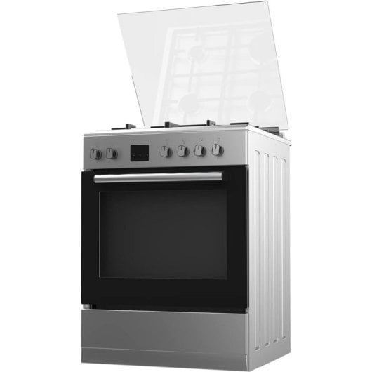 Cocina independiente Taurus CIGE4FIXMF 4 quemadores gas horno multifunción inox