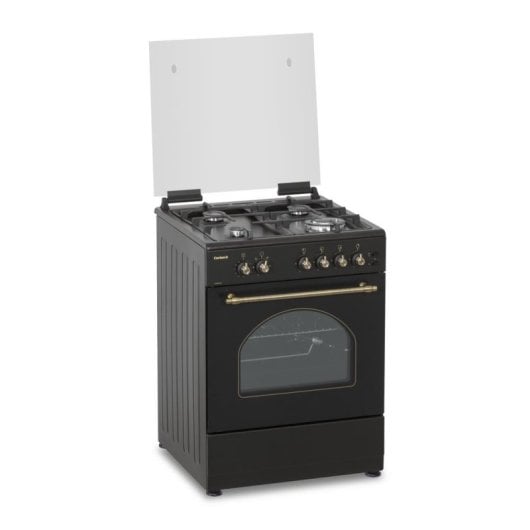 Cocina CORBERO CCSF6022NR Gas 4 Zonas Horno 55 L Negro Autoencendido