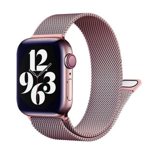 Bracelet Casyx WBD-MLN38-0003 42 mm Rose Acier Maille milanaise Apple Watch