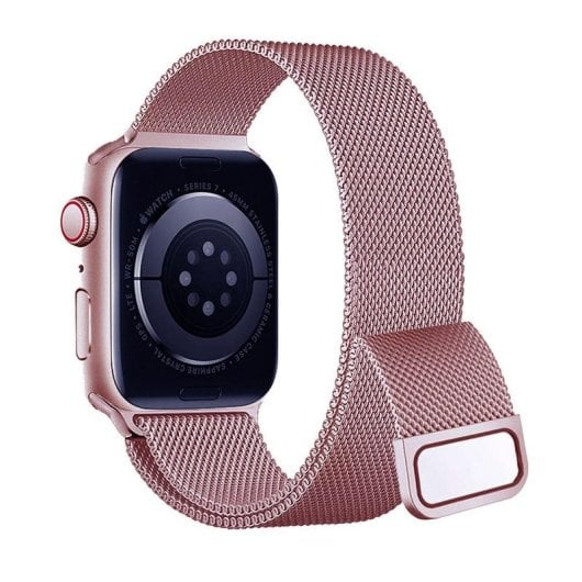 Bracelet Casyx WBD-MLN38-0003 42 mm Rose Acier Maille milanaise Apple Watch
