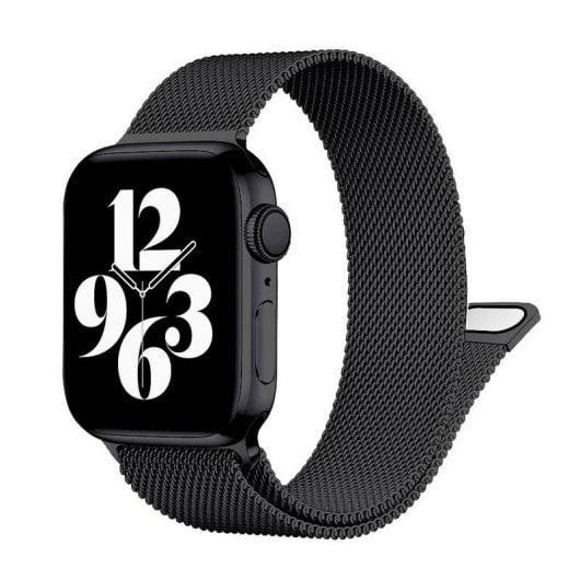 Bracelet CASYX WBD-MLN42-0002 Milanais 42/49 mm Noir pour Apple Watch