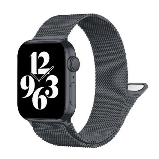 Bracelet Casyx WBD-MLN42-0005 Milanais 42 49 mm Graphite pour Apple Watch
