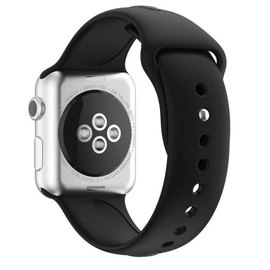 Bracelet CASYX WBD-SLC38-0001 Silicone 38-42 mm Noir Compatible Apple Watch