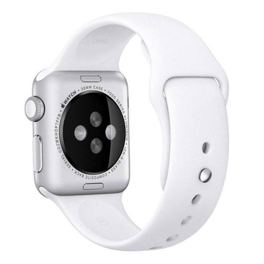 Bracelet Casyx WBD-SLC42-0003 Silicone Blanc 42 49 mm Compatibilité Apple Watch