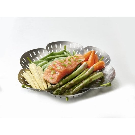 Dampfgarkorb Joseph Joseph Bloom Steel faltbar Edelstahl Silikon 16 cm Spülmaschinenfest