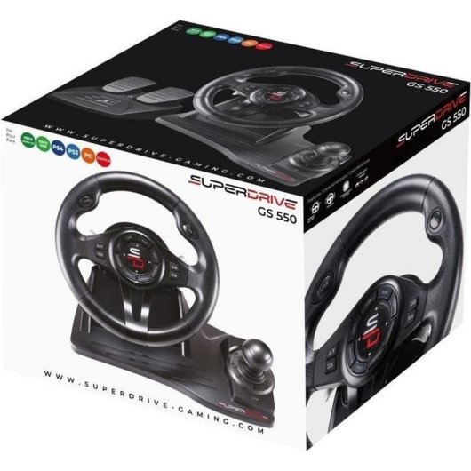 Volant SUBSONIC GS550 Simulation avec pédales et levier, 270°, multiplateforme