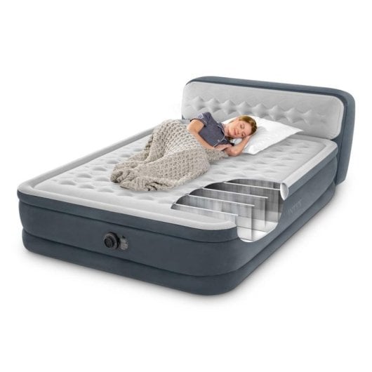 Materasso gonfiabile INTEX DuraBeam Ultra Plush Headboard doppio con pompa integrata