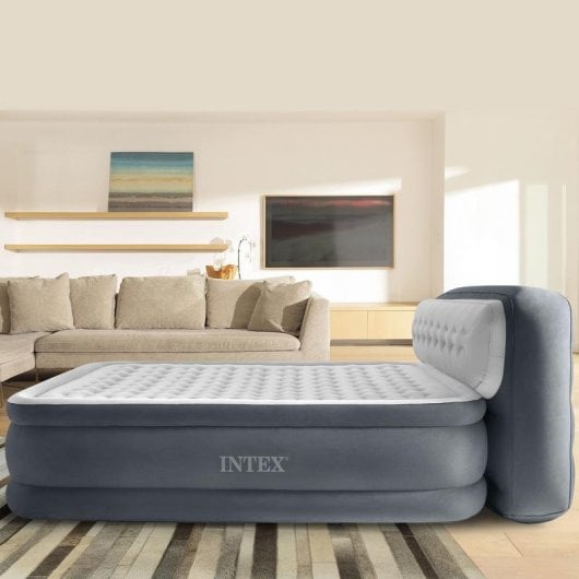 Materasso gonfiabile INTEX DuraBeam Ultra Plush Headboard doppio con pompa integrata