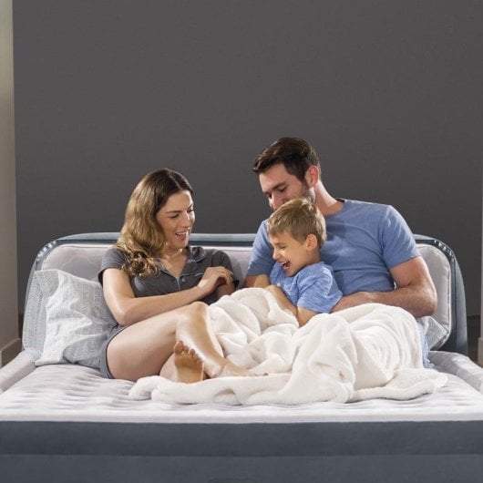 Materasso gonfiabile INTEX DuraBeam Ultra Plush Headboard doppio con pompa integrata