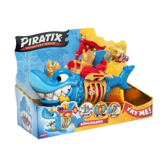 Figura Piratix Magic Box King Shark Capitán Hermitt articulada multicolor