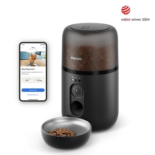 Comedouro Inteligente Philips PAW5320/02 com Câmara Wi-Fi 4,5L Áudio HD
