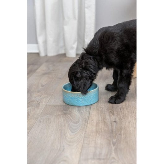 Comedero para perro TRIXIE 25112 cerámico azul 0,4 L antideslizante