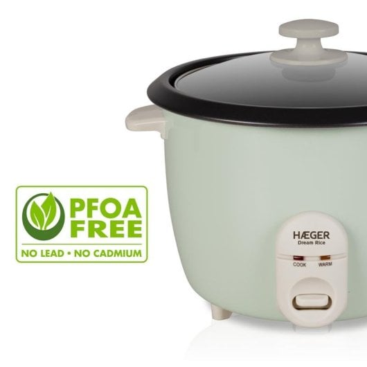 Arrocera Haeger RC-18L.002A Verde 1,8L Rivestimento Antiadherente 700W