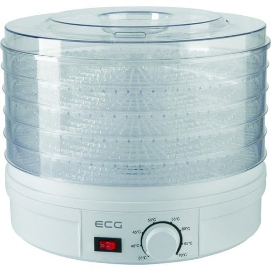 Dörrgerät ECG SO 375 Weiß Transparent 250 W 5 Ebenen 32 cm Durchmesser