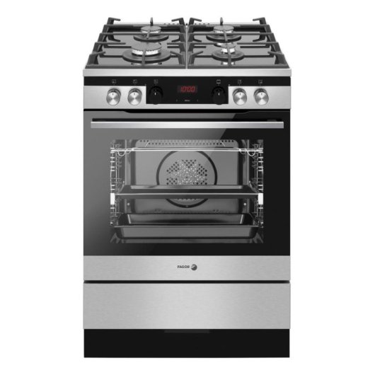 Cocina FAGOR 3CLG-610BX Gas 4 Zonas Horno Eléctrico 77 L Inox
