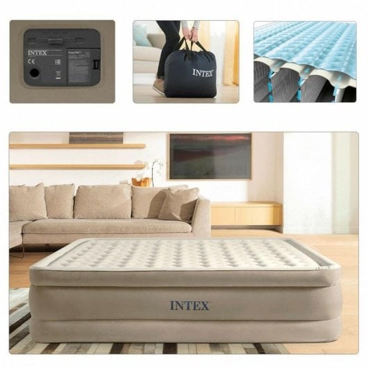 Matelas gonflable INTEX 64428ND Queen Ultra Plush Fiber-Tech 152 x 203 x 46 cm pompe électrique
