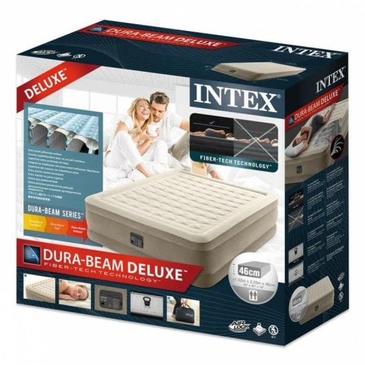 Matelas gonflable INTEX 64428ND Queen Ultra Plush Fiber-Tech 152 x 203 x 46 cm pompe électrique