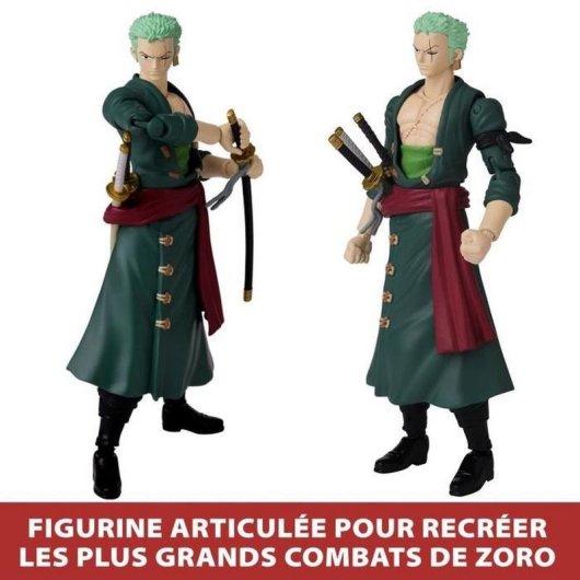 Figura de ação colecionável Bandai 36932 Zoro Anime Heroes 17cm articulada
